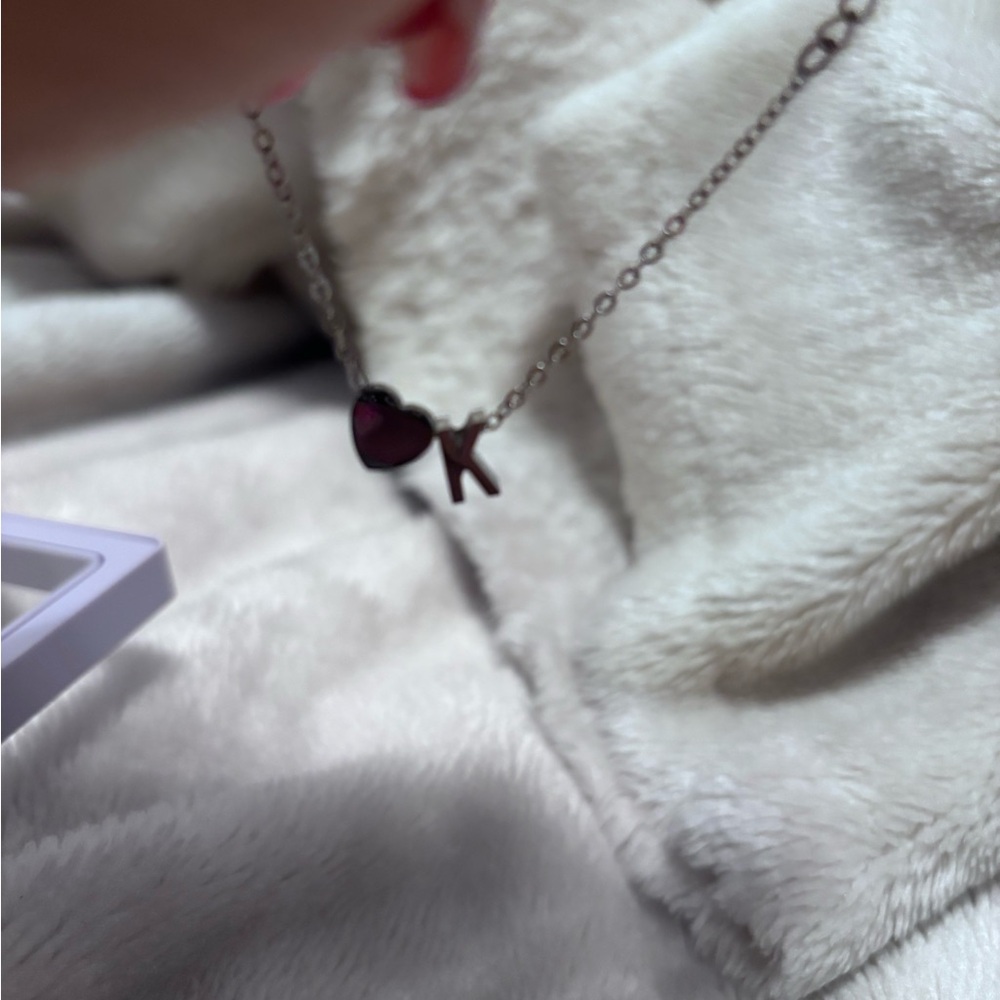 Silver Heart Initial Bracelet
